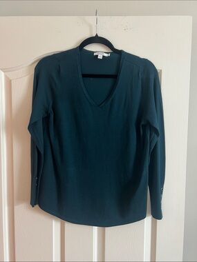Chico's Teal V-Neck Sweater